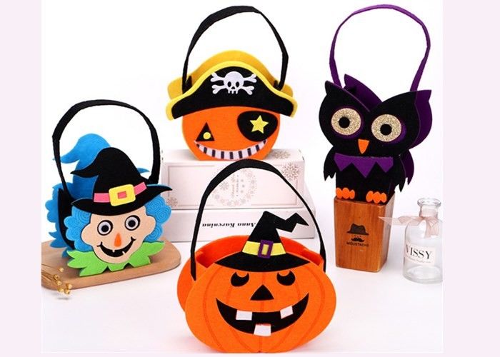 Tearproof Halloween Treat Bags , Diy Halloween Candy Bags Safe Material