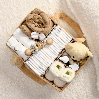 Plush Sherpa Exterior Cozy and Functional Baby Changing Basket Perfect for Gifting to New Moms