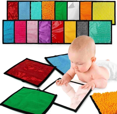 Sensory Toys for Autism 16 Mats of Different Colors and Textures for Autistic Children Kids Baby Toddler Fidgeting Activity