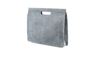 Solid Color Felt Briefcase 41*33 Cm Button Design For Men EN71 Certificate