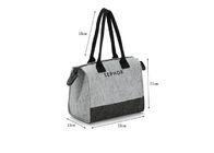 Custom Logo Grey Wool Felt Bags 23*21*13 Cm Shockproof And Simple Design
