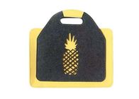 13'' Yellow Pineapple Design Felt Laptop Bag Customized Logo With 2 Front Pockets