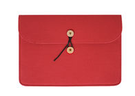 Free Sample Red Felt Laptop Sleeve Case Cover Bag With Button Decoration