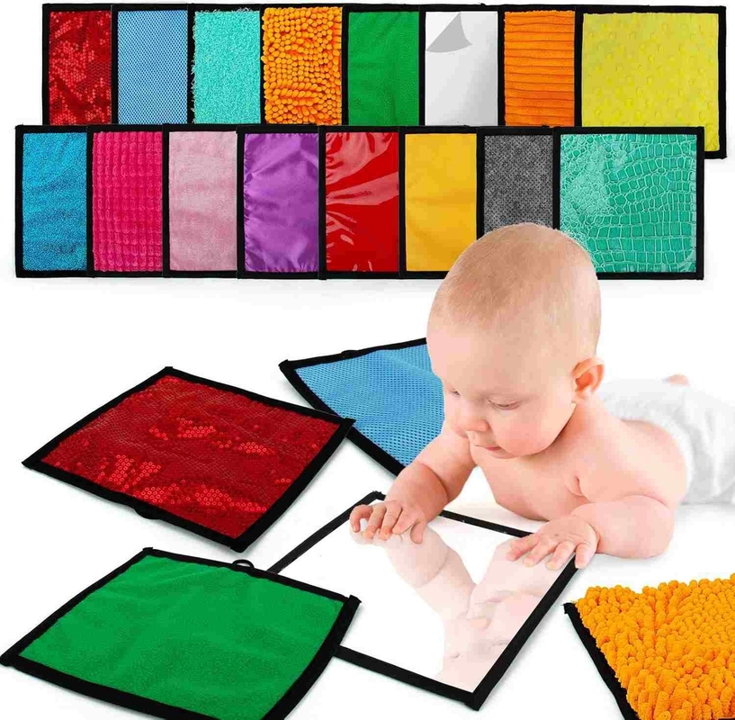 Sensory Toys for Autism 16 Mats of Different Colors and Textures for Autistic Children Kids Baby Toddler Fidgeting Activity